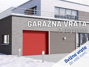 Garažna vrata s pogonom - dvižna sekcijska, izdelana po meri
